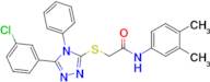 2-((5-(3-Chlorophenyl)-4-phenyl-4H-1,2,4-triazol-3-yl)thio)-N-(3,4-dimethylphenyl)acetamide