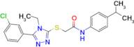 2-((5-(3-Chlorophenyl)-4-ethyl-4H-1,2,4-triazol-3-yl)thio)-N-(4-isopropylphenyl)acetamide