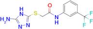 2-[(5-amino-4H-1,2,4-triazol-3-yl)sulfanyl]-N-[3-(trifluoromethyl)phenyl]acetamide