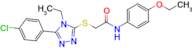 2-((5-(4-Chlorophenyl)-4-ethyl-4H-1,2,4-triazol-3-yl)thio)-N-(4-ethoxyphenyl)acetamide