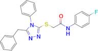 2-((5-Benzyl-4-phenyl-4H-1,2,4-triazol-3-yl)thio)-N-(4-fluorophenyl)acetamide