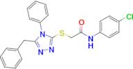 2-((5-Benzyl-4-phenyl-4H-1,2,4-triazol-3-yl)thio)-N-(4-chlorophenyl)acetamide