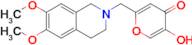 2-((6,7-Dimethoxy-3,4-dihydroisoquinolin-2(1H)-yl)methyl)-5-hydroxy-4H-pyran-4-one