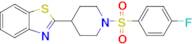 2-(1-((4-Fluorophenyl)sulfonyl)piperidin-4-yl)benzo[d]thiazole