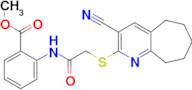 Methyl 2-(2-((3-cyano-6,7,8,9-tetrahydro-5H-cyclohepta[b]pyridin-2-yl)thio)acetamido)benzoate