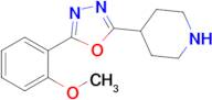 2-(2-Methoxyphenyl)-5-(piperidin-4-yl)-1,3,4-oxadiazole