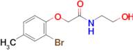 2-(2-Bromo-4-methylphenoxy)-N-(2-hydroxyethyl)acetamide