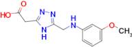 2-(5-{[(3-methoxyphenyl)amino]methyl}-4H-1,2,4-triazol-3-yl)acetic acid