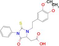 2-(3-(3,4-Dimethoxyphenethyl)-5-oxo-1-phenyl-2-thioxoimidazolidin-4-yl)acetic acid