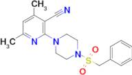 2-(4-(Benzylsulfonyl)piperazin-1-yl)-4,6-dimethylnicotinonitrile