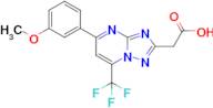 2-(5-(3-Methoxyphenyl)-7-(trifluoromethyl)-[1,2,4]triazolo[1,5-a]pyrimidin-2-yl)acetic acid