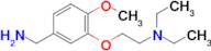 2-(5-(Aminomethyl)-2-methoxyphenoxy)-N,N-diethylethan-1-amine