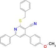 2-(Benzylthio)-4-(4-methoxyphenyl)-6-phenylnicotinonitrile