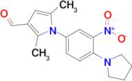 2,5-Dimethyl-1-(3-nitro-4-(pyrrolidin-1-yl)phenyl)-1H-pyrrole-3-carbaldehyde