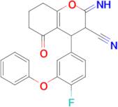 4-(4-fluoro-3-phenoxyphenyl)-2-imino-5-oxo-3,4,5,6,7,8-hexahydro-2H-1-benzopyran-3-carbonitrile