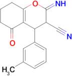 2-imino-4-(3-methylphenyl)-5-oxo-3,4,5,6,7,8-hexahydro-2H-1-benzopyran-3-carbonitrile