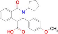 2-Cyclopentyl-3-(4-methoxyphenyl)-1-oxo-1,2,3,4-tetrahydroisoquinoline-4-carboxylic acid