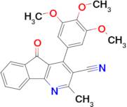 2-Methyl-5-oxo-4-(3,4,5-trimethoxyphenyl)-5H-indeno[1,2-b]pyridine-3-carbonitrile