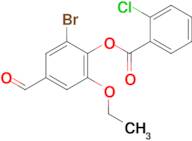 2-Bromo-6-ethoxy-4-formylphenyl 2-chlorobenzoate