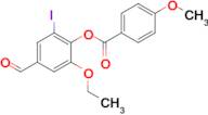 2-Ethoxy-4-formyl-6-iodophenyl 4-methoxybenzoate