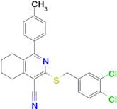 3-((3,4-Dichlorobenzyl)thio)-1-(p-tolyl)-5,6,7,8-tetrahydroisoquinoline-4-carbonitrile