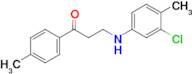 3-((3-Chloro-4-methylphenyl)amino)-1-(p-tolyl)propan-1-one