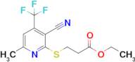 Ethyl 3-((3-cyano-6-methyl-4-(trifluoromethyl)pyridin-2-yl)thio)propanoate