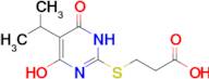 3-{[4-hydroxy-6-oxo-5-(propan-2-yl)-1,6-dihydropyrimidin-2-yl]sulfanyl}propanoic acid