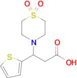 3-(1,1-Dioxidothiomorpholino)-3-(thiophen-2-yl)propanoic acid
