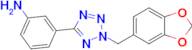 3-(2-(Benzo[d][1,3]dioxol-5-ylmethyl)-2H-tetrazol-5-yl)aniline