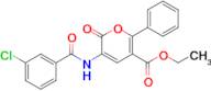 Ethyl 3-(3-chlorobenzamido)-2-oxo-6-phenyl-2H-pyran-5-carboxylate