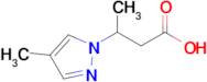 3-(4-Methyl-1H-pyrazol-1-yl)butanoic acid