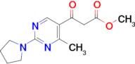 Methyl 3-(4-methyl-2-(pyrrolidin-1-yl)pyrimidin-5-yl)-3-oxopropanoate