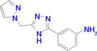 3-{5-[(1H-pyrazol-1-yl)methyl]-4H-1,2,4-triazol-3-yl}aniline