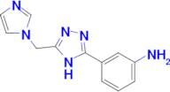 3-{5-[(1H-imidazol-1-yl)methyl]-4H-1,2,4-triazol-3-yl}aniline