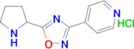 3-(Pyridin-4-yl)-5-(pyrrolidin-2-yl)-1,2,4-oxadiazole hydrochloride