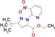 Ethyl 3-(tert-butyl)-1-(3-nitropyridin-2-yl)-1H-pyrazole-5-carboxylate