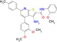 3-Amino-4-(3,4-dimethoxyphenyl)-N-(2-methoxyphenyl)-6-(p-tolyl)thieno[2,3-b]pyridine-2-carboxamide