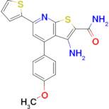 3-Amino-4-(4-methoxyphenyl)-6-(thiophen-2-yl)thieno[2,3-b]pyridine-2-carboxamide