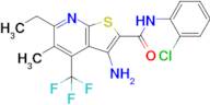 3-Amino-N-(2-chlorophenyl)-6-ethyl-5-methyl-4-(trifluoromethyl)thieno[2,3-b]pyridine-2-carboxamide