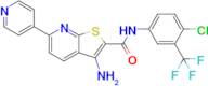 3-Amino-N-(4-chloro-3-(trifluoromethyl)phenyl)-6-(pyridin-4-yl)thieno[2,3-b]pyridine-2-carboxamide