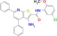 3-Amino-N-(5-chloro-2-methoxyphenyl)-4,6-diphenylthieno[2,3-b]pyridine-2-carboxamide