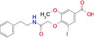 3-Iodo-5-methoxy-4-(2-oxo-2-(phenethylamino)ethoxy)benzoic acid