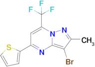 3-Bromo-2-methyl-5-(thiophen-2-yl)-7-(trifluoromethyl)pyrazolo[1,5-a]pyrimidine