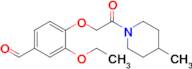 3-Ethoxy-4-(2-(4-methylpiperidin-1-yl)-2-oxoethoxy)benzaldehyde