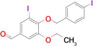 3-Ethoxy-5-iodo-4-((4-iodobenzyl)oxy)benzaldehyde