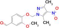 4-((3,5-Dimethyl-4-nitro-1H-pyrazol-1-yl)methoxy)-3-methoxybenzaldehyde