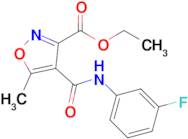 Ethyl 4-((3-fluorophenyl)carbamoyl)-5-methylisoxazole-3-carboxylate