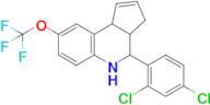 4-(2,4-Dichlorophenyl)-8-(trifluoromethoxy)-3a,4,5,9b-tetrahydro-3H-cyclopenta[c]quinoline