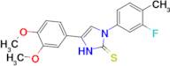 4-(3,4-Dimethoxyphenyl)-1-(3-fluoro-4-methylphenyl)-1,3-dihydro-2H-imidazole-2-thione